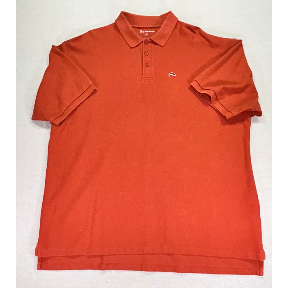 Mens Orange Short Sleeve Pique Knit‎ Polo Shirt Casual Classic Fit Top